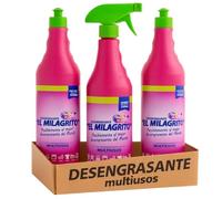 Desengrasante Push Pull + Spray, Limpiador quitagrasas El Milagrito, Multiusos para Cocina, Hornos, Microondas, Industrial y Más, Formato Ahorro, 2 Botes Push Pull de 1 Litro + 1 Bote Spray 750 ml