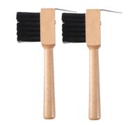 Desenlodador De Cascos con Cepillo - Raspador De Cascos con Mango De Madera para Caballos | 2 Piezas Portátiles para Eliminar Suciedad Barro Piedras
