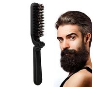 Desenredante de barba: cepillos de pelo de cerdas de, cepillo plegable para barba, herramienta portátil para peinar el cabello, cepillo de bolsillo plegable para peinar el cabello de la
