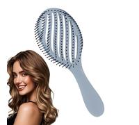 Desenredante del cabello flexible - cepillo de secador de pelo curvo estilo rápido | Masaje del cuero cabelludo más suave uso seco, diapositiva sin esfuerzo para el cabello natural rizado recto
