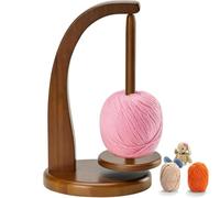 Desenrollador de Lana, Soporte Lana Giratorio, para Bolas de Lana de Madera, Portacarretes de Hilo para Crochet - Organizador de Lana y Accesorios, Regalo Ideal para el Día de la Madre