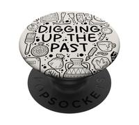 Desenterrando el Pasado - Arqueología & Amante de la Historia PopSockets PopGrip Adhesivo