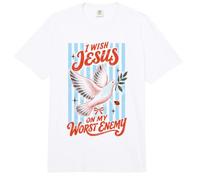 Deseo a Jesús en mi Peor Enemigo Christian Dove Funny Comfort Colors Adult Heavyweight T-Shirt