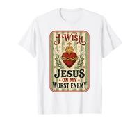 Deseo a Jesús en mi Peor Enemigo Christian Funny Camiseta