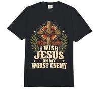 Deseo a Jesús en mi Peor Enemigo Christian Funny Comfort Colors Adult Heavyweight T-Shirt