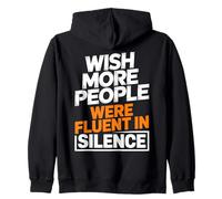Deseo más Gente fluida en Silencio Cita Divertida Sudadera con Capucha