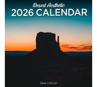 Desert Aesthetic 2026 Calendar: Serene sands and golden horizons all year