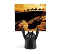 Desert Along The Way to The Silk Road Map - Soporte para notas, diseño de gato negro