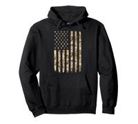 Desert Camo Bandera Estadounidense táctica Militar patriótica Sudadera con Capucha