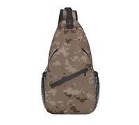 Desert Digital Camo Sling Backpack Crossbody Chest Bag Daypack para Viajes de Senderismo
