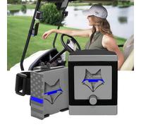 Desert Fox Golf Phone Caddy - American Flag Golf Cart Phone Phone - Secure Mount One Hand Access Universal Fit Patriotic Golf Accesorios (Lnea Azul)