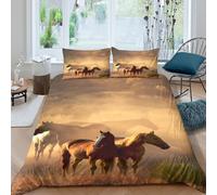 Desert Landscape Style Funda Edredon Juego de Ropa de Cama de 3 Piezas Impresión 3D Cierre de Desert Paisaje Estilo Funda de Edredón Funda de Almohada a Juego for Ancianos King（220x240cm）
