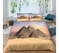 Desert Landscape Style Funda Edredon Juego de Ropa de Cama de 3 Piezas Impresión 3D Cierre de Desert Paisaje Estilo Funda de Edredón Funda de Almohada a Juego Suave for Adolescentes （140x200cm）