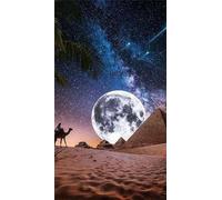Desert Moon Landscape Diamond Art Kits,5D Diamond Painting Kits for Adults,DIY Full Round Drill diamond painting kits For Beginners Rhinestone Embroidery Picture Art for Home Decor 80x170 cm