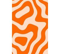 Desert Muse: Cream & Orange Abstract Notebook - 6”x9”, 120 Lined Pages, Boho Soft Matte Cover