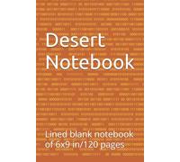Desert Notebook: Lined blank notebook of 6x9 in/120 pages