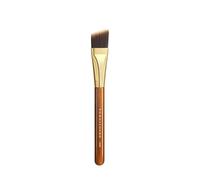 Desert Oak Series - Brocha angular para base de maquillaje, cabezal de contorno fino de 20 mm para base de crema/barra, pulido y detalles de precisión, mango Bubinga y virola de latón (CM 185)