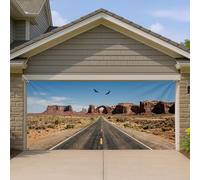 Desert Road - Cubierta para puerta de garaje, paisaje rústico de cañón, decoración de puerta de garaje grande, decoración del hogar al aire libre para verano y viaje por carretera, 157 x 71 pulgadas