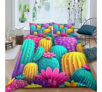 Desert Scene Funda Edredon Juego de Ropa de Cama de 3 Piezas Impresión 3D Cierre de Artístico Desert Escena Funda de Edredón Funda de Almohada a Juego Transpirable for niña Super King（260x220cm）