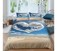 Desert Sky Art Funda Edredon Microfibra 3 Piezas Compuesto Impresión 3D Cierre de Desert Sky Arte Funda de Edredón Fundas de Almohada Antibacteriana Antialérgica for niña Single（135x200cm）