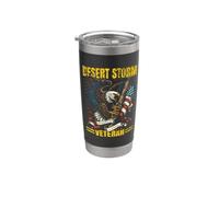 Desert Storm - Diseño de bandera de EE. UU Vaso térmico de acero inoxidable de doble pared