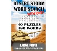 Desert Storm Word Search with Jokes: 40 Large Word Search Puzzles Perfect for Veterans, Adults, Teens, and Seniors | 480 Words Total | 6" x 9" Glossy ... for Relaxation and Improving Mental Health