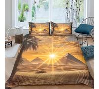 Desert sunset style Funda Edredon Microfibra 3 Piezas Compuesto Impresión 3D Cierre de Desert atardecer estilo Funda de Edredón Funda de Almohada a Juego Transpirable for Adultos Double（200x200cm）
