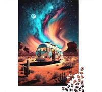 Desert Van Aventura 1000 Piezas Papel Puzzle para Adultos Adultos Portátil Actividad De Vinculación Familiar Desafiante Y Divertido Rompecabezas 38x26cm/1000pcs