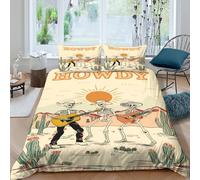 Desert Western Art Funda de Edredón Microfibra 3 Piezas Impresión 3D Cierre de Desert del Oeste Arte Funda Edredon Fundas de Almohada Antibacteriana Lavables for Familia Single（135x200cm）