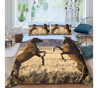 Desert Wildlife Scene Funda Edredon Juego de Ropa de Cama de 3 Piezas Impresión 3D Desert Wildlife Escena Funda de Edredón Fundas de Almohada Lavables Suave for Adolescentes Super King（260x220cm）
