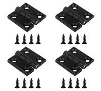 DesertBoy 4 Pcs Rodamientos de Bolas Bisagras, 40 x 40 mm, Aleación de Zinc, Negro, Puertas Madera, Rodamiento, Plegables, con Tornillos, para Gabinete, Cajón