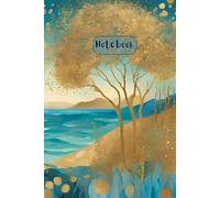 Deserted Island Journal in Blue and Gold Tones - Inspired by Gustav Klimt: Elegant, Artistic Hardback Notebook for Writing, Journaling, or Sketching