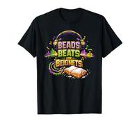 Desfile de Mardi Gras para Amantes de la música Beads Beats and Beignets Camiseta