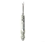 Desgarrador de costuras de metal con mango largo ergonómico y tapa protectora para una apertura segura y eficiente de costuras y corte de rosca en sastrería y reparación (plateado)