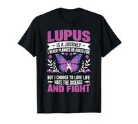 Desgaste de Mariposa de Conciencia sobre el Lupus Purple SLE Enfermedad autoinmune Camiseta