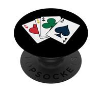 Desgaste del Estilo del Casino del póquer de los Naipes de Cuatro ases Que PopSockets PopGrip Adhesivo