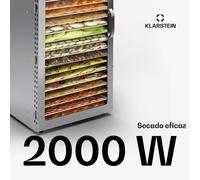 Deshidratador Captain Jerky 200 2000W 30-90 °C 24h temporizador acero inoxidable Klarstein