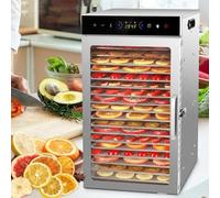 Deshidratador Comercial De 18 Bandejas Para Frutas, Deshidratador De Alimentos, Secador De Alimentos Con Temporizador Y Temperatura Ajustables, MáQuina De Secado Por CongelacióN Para El Hogar,18-Tray