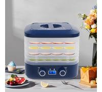 Deshidratador de alimentos, 160 W, 5 bandejas, pantalla LED, secador de | 35 - 70 °C y ajustable 1 - 48 horas, circulación de aire caliente de 360°, bajo ruido ≤ 50 dB, bandejas extraíbles