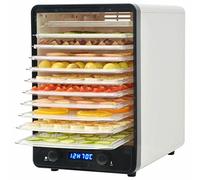 Deshidratador de alimentos con 10 bandejas 550 W, Chusui Food Dehydrator, Deshidratador De Frutas, Deshidratar Alimentos, Deshidratadora De Frutas Y Verduras, Comida Deshidratada, blanco