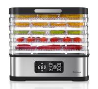 Deshidratador de Alimentos con 5 Bandejas, Temperatura 35-70°C y Temporizador 72h, Temporizador Digital, Libre de BPA, para Snacks Saludables, Fruta, Carne y Comida para Mascotas