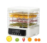 Deshidratador De Alimentos, Deshidratador Con 5 Bandejas De Altura Ajustable, 160 W, Secado Por CirculacióN De 360°, Temporizador De 72 Horas, Deshidratador De Frutas, Carne, Pescado, Verduras, Fruta