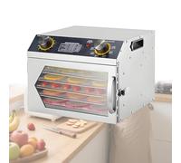Deshidratador de Alimentos Deshidratadoras de Carne Setas y Fruta Deshidratadora con 18 Bandejas de Acero Inoxidable Deshidratador con Temperatura Regulable,6thfloor