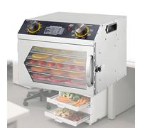 Deshidratador de Alimentos Silencioso Deshidratadora de Frutas con 18 Bandejas Deshidratadoras de Carne Setas y Fruta Bandejas de Acero Inoxidable,6thfloor