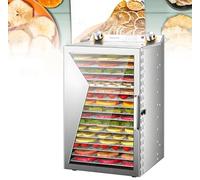 Deshidratador De Frutas Grande, Secador De Alimentos Doméstico, Deshidratadores De Alimentos, 220V / 110V, Rejilla De Acero Inoxidable, Temporizador 0-12h, Para Ternera Fruta Carne Verduras 18层