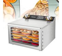 Deshidratador De Frutas Grande, Secador De Alimentos Doméstico, Deshidratadores De Alimentos, 220V / 110V, Rejilla De Acero Inoxidable, Temporizador 0-12h, Para Ternera Fruta Carne Verduras 6层