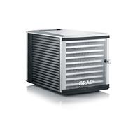 Deshidratador GRAEF DA 510 en plata con temporizador, control de temperatura, 30-70°C ajustable, pantalla clara, diseño de cajón que ahorra espacio