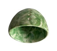 Deshojador De Hierbas - Cuenco De Cerámica Artesanal | Herramienta Con 4 Agujeros Para Retirar Hojas De Col Rizada, Acelga O Romero | Accesorio De Cocina Para Cocineros Y Amas De Casa