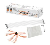 Deshollinador Cepillo Nylon 20m Kit Flexibles 20 Varillas Limpiador de Chimenea