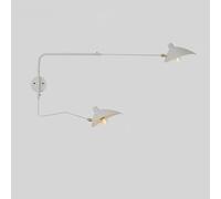 DESHOME Aplique de Pared con Brazo Giratorio Blanco 120cm Lámpara de Pared Industrial Vintage